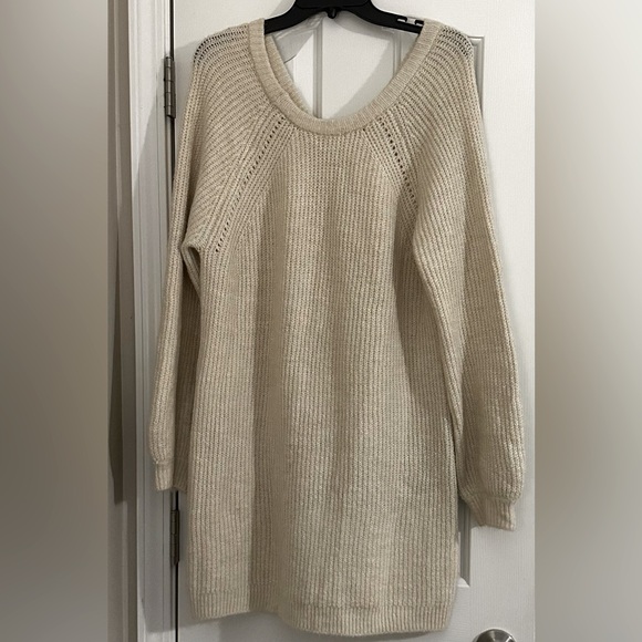 Francesca's Collections Dresses & Skirts - Cream Sweater Dress